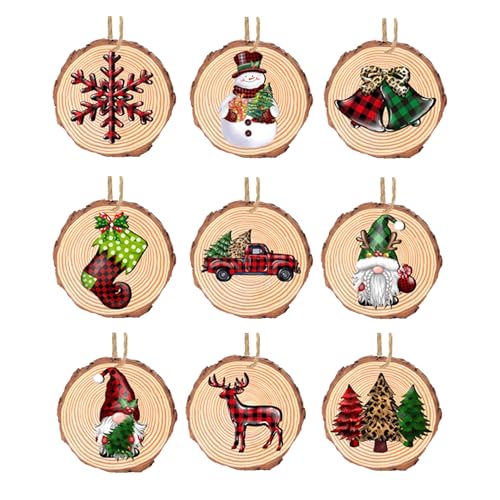 Wooden Christmas Tree Hanging Ornaments
