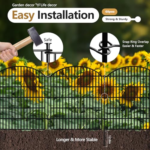 16 Panels Decorative Garden Metal Fence (38.67 Foot)