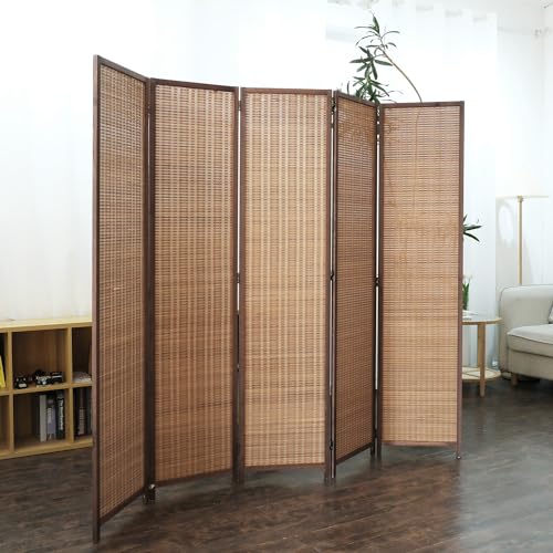 5 Panel Bamboo Room Divider