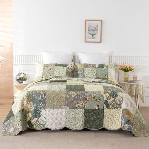 Quilt King Size Patchwork Bedspread Set