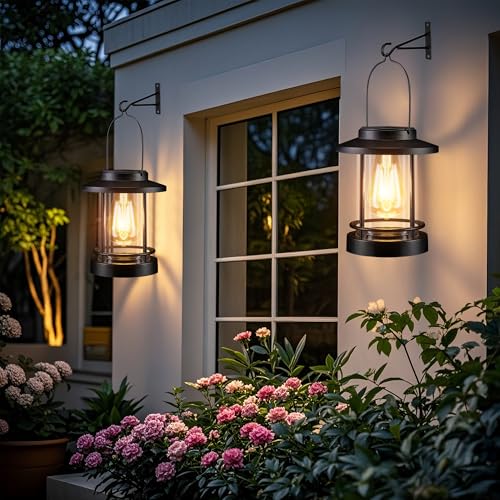 Solar Lanterns Outdoor Waterproof (2 Count)