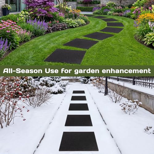 16 Pcs Rubber Stepping Stones Outdoor 12 x 12 Inch (16 Count)