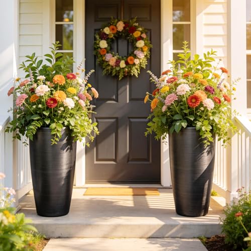 Autodaya 22.8" Tall Outdoor Planters Set of 2 (2 Count)
