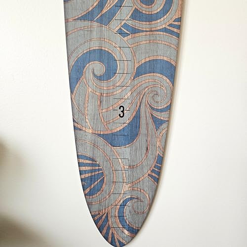 Wooden Surfboard Wall Decor Growth Chart