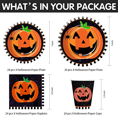 Halloween Plates and Napkins Party Supplies (194 Count)