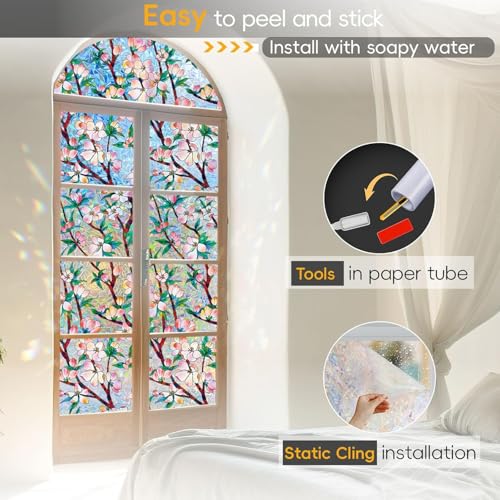 Rainbow Window Privacy Film Decorative (4107.3 sq inch sq inch)