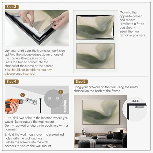 46"x72" Extra Large Framed Wall Art Abstract Green Swirl Soft Fluid Modern Illustration for Home Living Room Bedroom Decor