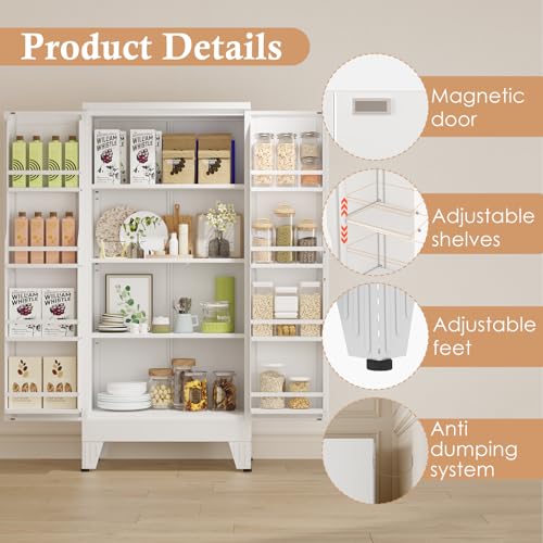 48" H Metal Kitchen Pantry Storage Cabinet