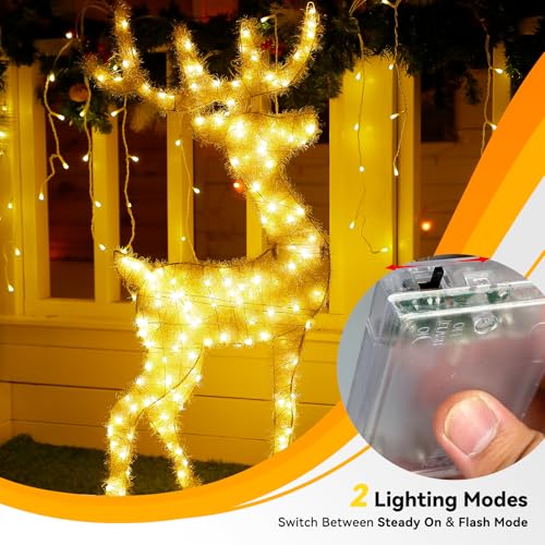 8 Pack Warm White Fairy Lights Battery Operated