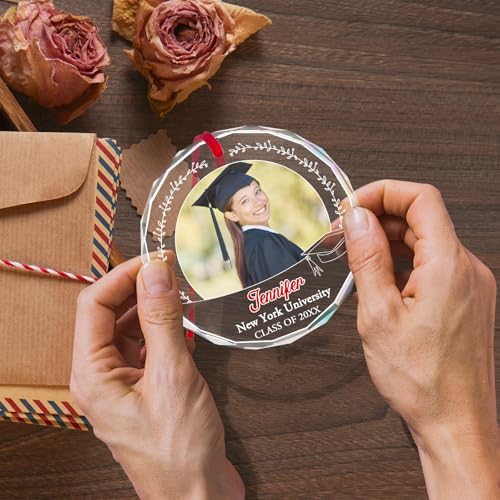 Personalized Graduate Glass Christmas Ornament 2026