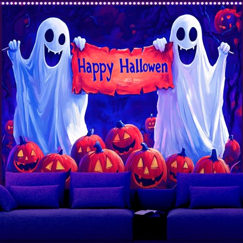 UV Reactive Halloween Tapestry