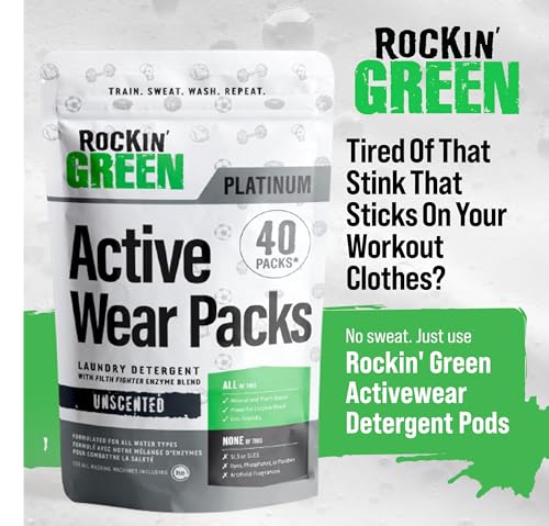 Active Wear Detergent Pods For Sport Unscented 40 Loads (40 Count)