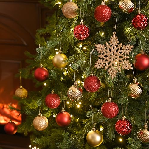 50ct Christmas Tree Decorations Ball Ornaments 2 Inches (50 Count)