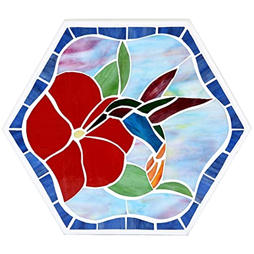MSS003 Tiffany Style Stained Glass Mosaic Decorative Stepping Stone for Garden Decor