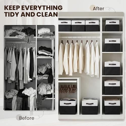 8 Pack Large Storage Baskets for Room Organization (8 Count)