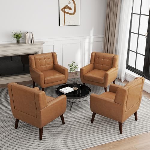 PU Leather Accent Chairs Set of 4 (4 Count)