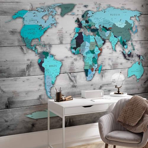 Premium Wall Mural World Map 118x83 in (6 Count)