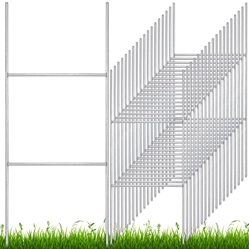 30 Pcs Yard Sign Stakes 24'' x 10'' H Frame Wire (30 Count)