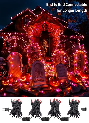 Orange & Purple Halloween Mini Lights