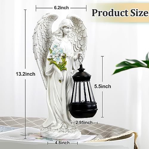 Solar Angel Outdoor Garden Decor Statues
