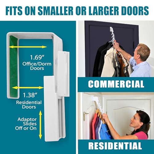 Over-the-Door Hanger Organizer, 3-Pack, Space Saving, White (3 Count)
