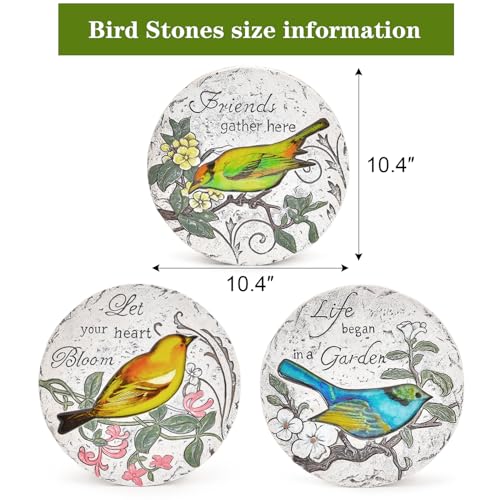 3PC Pretty Garden Stepping Stones (3 Count)