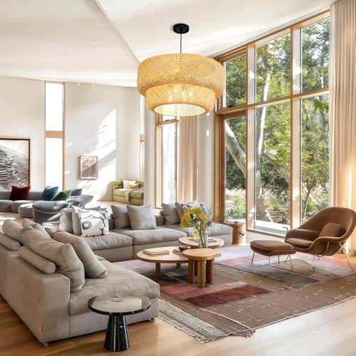 Woven Bamboo Pendant Light