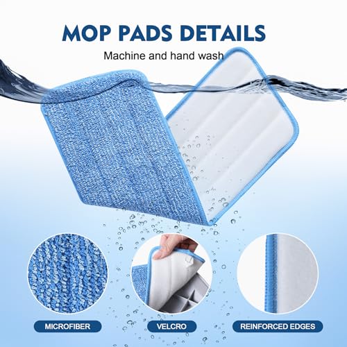 3 Pack Microfiber Mop Pads