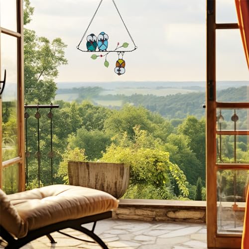 Stained Glass Birds Window Hanging