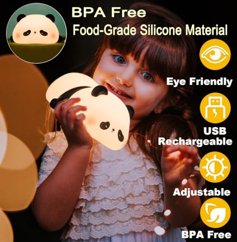 Cute Panda Night Light for Kids