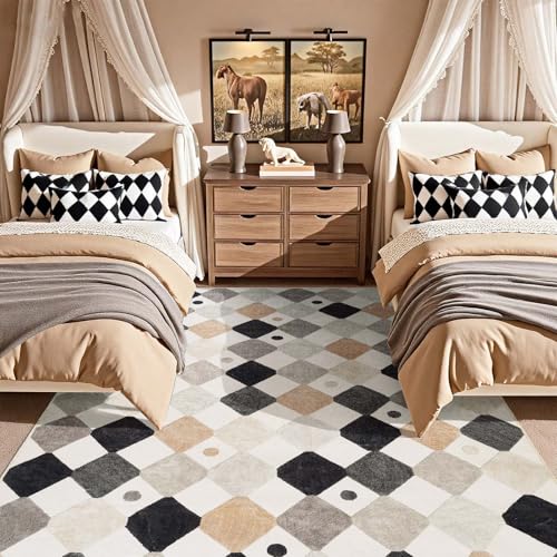 6x9 Washable Kids Rug Classroom Rug Playroom Mat Marble (54 Sq Ft)