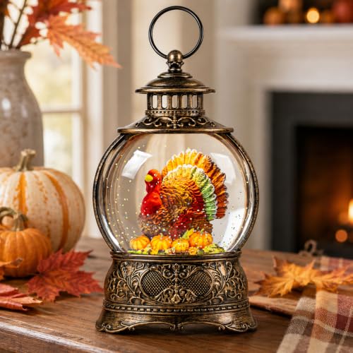 Fall Snow Globe Lantern