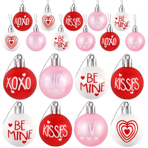 24Pcs Valentine's Day Ball Ornaments (24 Count)