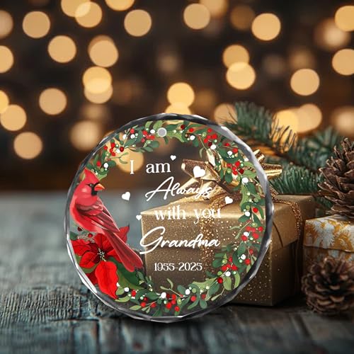 Personalized Cardinal Glass Ornament