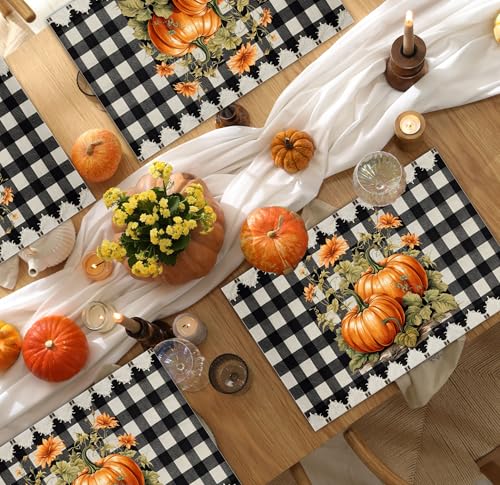 Halloween Pumpkin Placemats Set of 4 (4 Count)