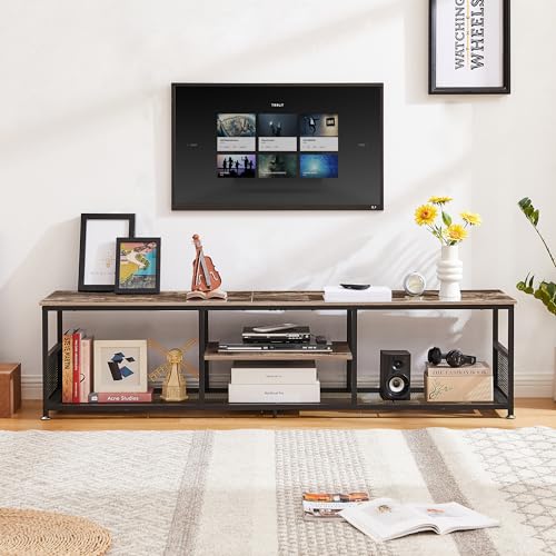 TV Stand for Televisions up to 80 Inch 70" Entertainment Center with Open Storage Shelves for Living Room