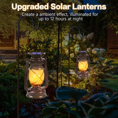 Solar Lanterns Outdoor Waterproof (4 Count)