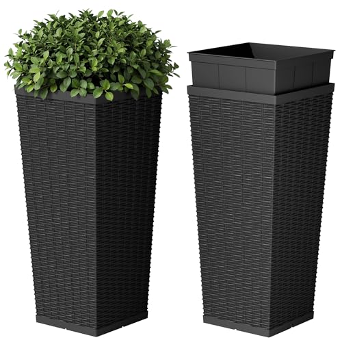 Resin 24'' Tall Planters (2 Count)