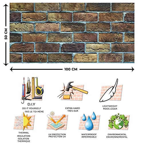 3D Wall Panels Faux Brick (53 Sq Ft)