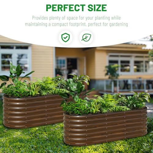 2 Pack Galvanized Steel Raised Garden Bed Kit (2 Count)