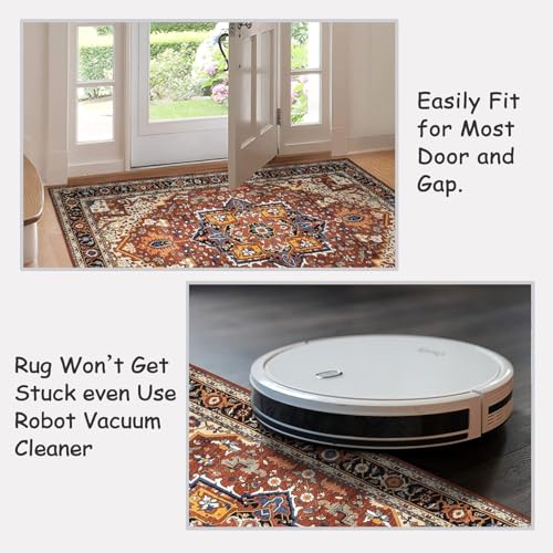 Ultra Thin Washable 8x10 Area Rugs for Living Room