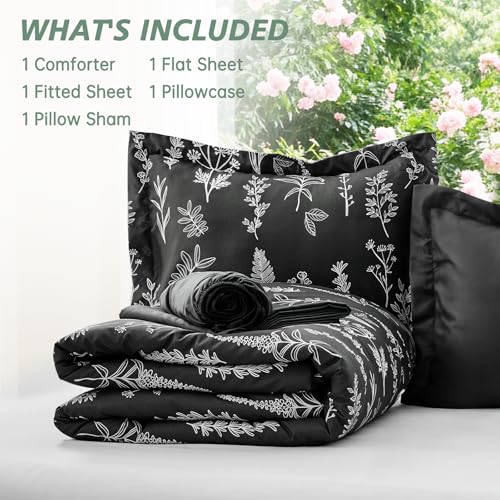 Black TwinXL Comforter Set