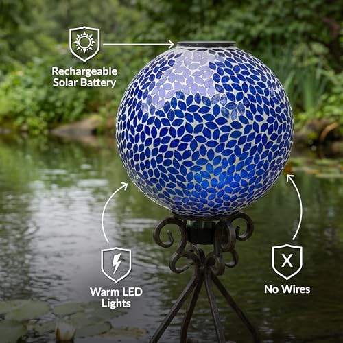 Sunnydaze Solar Gazing Ball for Garden