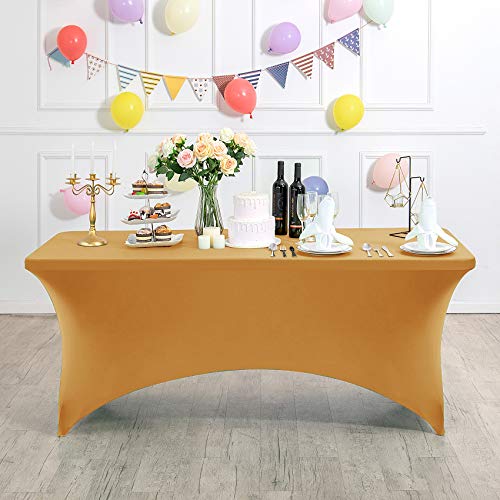 2Pack Spandex Table Cover for 8FT or 4ft or 6ft Table Universal Fitted Stretch Tablecloth for Party (2 Count)