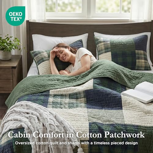 Woolrich Quilt Set Patchwork Channel Quilting