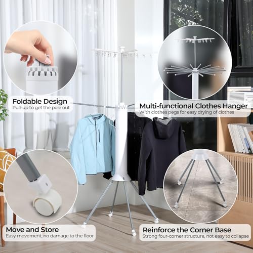 4 Legged Clothes Drying Rack Foldable