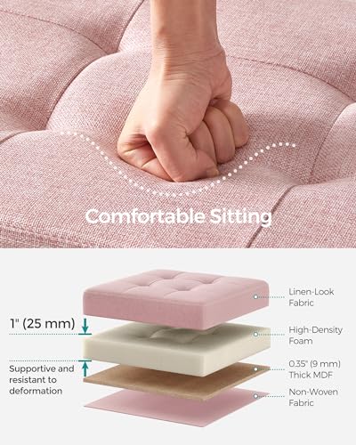 30 Inches Folding Storage Ottoman Bench