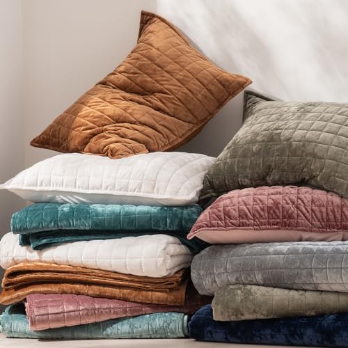 Channel Box Stitch Velvet Quilt Set