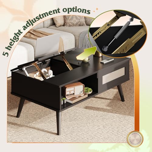Coffee Table Lift Top Coffee Table with Storage Shelf