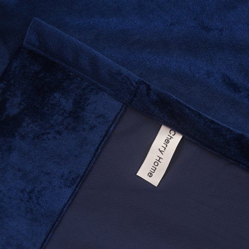 Luxury Velvet Blackout Curtains Panels with Grommet Draperies Eyelet (2 Count)
